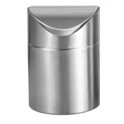 Stainless Steel Trash Can Auto Trash Bin Car Wastebasket Car Cup Holder
