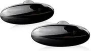 Side Mirror Indicator For Nissan For Navara D22 NP300 1998-2005 Dynamic Blinker LED Turn Signal Side Marker Light Sequential Lamp Flasher Indicator Dynamic Sequential Blinker(2xNO Dynamic Smoked)