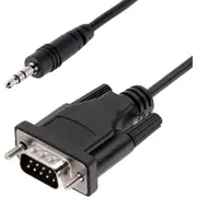 StarTech.com 3ft (1m) DB9 to 3.5mm Serial Cable for Serial Device Configuration, RS232 DB9 Male to 3.5mm for Calibrating via Aud