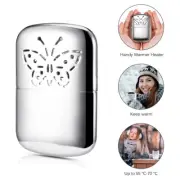 Hand Warmer Portable Butterfly Stainless Steel Pocket Handy Reusable Fuel Refill