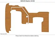 2011 Bayliner 255 SB Cockpit Swim Platform Boat EVA Foam Pad Teak Deck Flooring