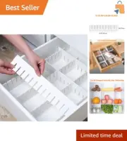 12PCS Thick PVC Drawer Dividers - Adjustable & Waterproof for Ultimate Control