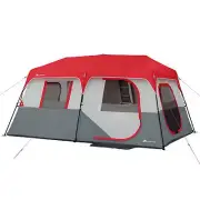 8-Person Family Camping Instant Cabin Tent with LED Lights Bluetooth Speaker
