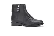 Hush Puppies Womens Hayworth Leather Heels Ankle Boots with Zip Shoes - Black - US 7