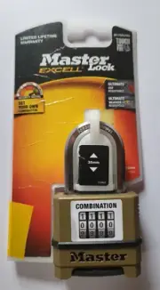 Master Lock Excell Combination Lock Brand New. (Damaged Packaging)