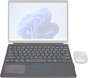 for Surface Pro 8 Pro X Type Cover, Ultra Slim Portable Bluetooth Wireless Keyboard with Touchpad, 7 Color LED Backlit, Rechargeable Battery
