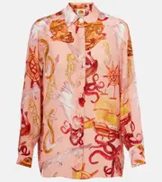 [Farm Rio] Farm Rio Nautical Wonder printed shirt AU 6 pink