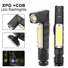 USB Rechargeable Magnetic Work Light Flashlight LED COB Torch Headlight Camping