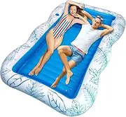 Adult Pool Floats,Inflatable Floating Recliner Bed | Swimming Lounger with Cup Holder for Tanning Water Play Lake Pool River Beach Vacation Travel