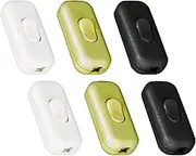 tunghey 6Pack Inline Cord Switch, On-Off DPST Control Lamp Switch for Bedroom Table Lamp Desk LED Lights