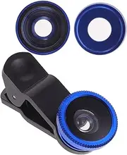 iplusmile Mobile Phone Camera Lens Super Wide Angle Macro Fisheye Lens for Smartphones Blue High Definition Easy Installation Design