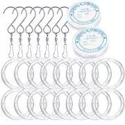 18PCS Wind Chime Kit - Crystal Wind Chime Top & Ring - DIY Repair Kit & Parts