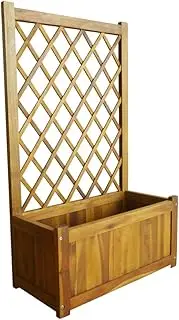 Generic Garden Raised Bed with Trellis Solid Acacia Wood,43796