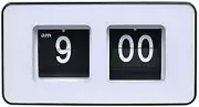 Flip Clock Digital Desk Clock for Bedrooms Retro Vintage Clock (White +Black)