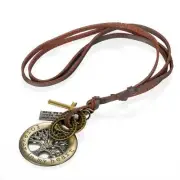 Leather Necklaces Life Tree Adjustable pendant Tree of life family
