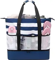 [DSIUE] Beach Bag with Cooler Waterproof Beach Bags for Women Large Sandproof Beach Tote Pool Bag for Beach Gym Travel