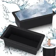DTOFOOT Extra Large 5.2 lbs Ice Molds, 2Pcs Big Ice Block Molds Silicone Ice Bath Cooler Large Ice Cube Trays Reusable Giant Ice Bricks Molds for Ice Bath Tub Cold Plunge Ice Plunge Tub Accessories