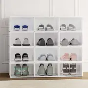 12 Pairs Artiss Shoe Box Rack DIY Stackable White Abel