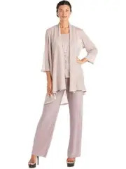 R&M RICHARDS WOMAN Womens Pink Ruffle Open Front Duster Cardigan Plus 20W