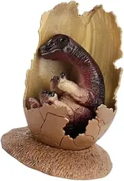 HONITANO 1PC Large Half Hatched Dinosaur Egg Model Decor Simulated Hatching Brachiosaurus Egg Ornament for Home Office Parties Present for Dinosaur Lovers Plastic Design