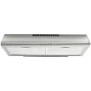 EUROCHEF 60cm Fixed Stainless Steel Rangehood, Quiet 3-Speed, 4-Layer Dishwashable Filters, Halogen Lights EFR60S