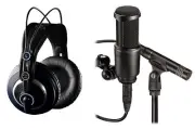 Audio Technica AT2041SP AT2020+AT2021 Studio Condenser Microphones+AKG K240 MKII