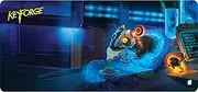 KeyForge: Logos - Quantum Mouse Extra-Wide Playmat – 14" x 30" – Durable Rubber Mat with House Brobnar Art, Official KeyForge: Æmber Skies Accessory, Made by Ghost Galaxy