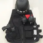兒童戰術馬甲 真人CS戶外對戰背心 馬甲頭盔小警察COS整套裝備