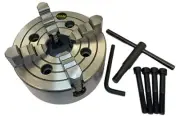 160MM 4 JAW INDEPENDENT LATHE CHUCK REVERSIBLE JAWS CHUCK KEY DIN 6350 RDGTOOLS