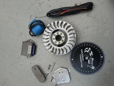 LAMBRETTA 12V ELECTRONIC IGNITION KIT GP DL NEW K2 STATOR SIL FREE LOOM & EXTRA