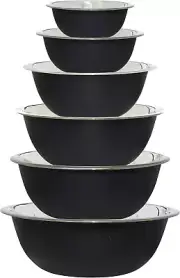 Stainless Steel Mixing Bowls - 6 Piece Stainless Steel Nesting Bowls Set Include