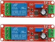 ARCELI 2 PCS NE555 12V DC Adjustable 0-10 Second Timer Delay Relay Switch Module Shield for Raspberry Pi