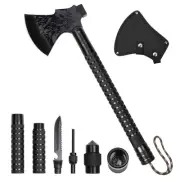 Survival Camping Axe, Folding Tactical Axe Hatchet with Hammer, Nylon Sheath ...