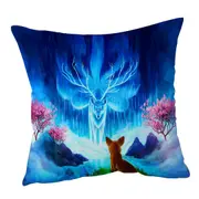 Animal Fantasy Art Wisdom Lake Fox Cushion Cover