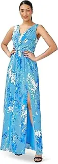 [Adrianna Papell] Women's Floral Print Sleeveless Gown