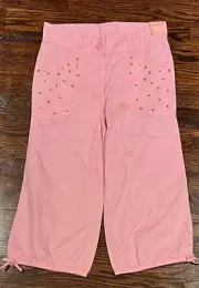 Gymboree SUNFLOWER FIELDS Vintage NWT 12 Pink sequin capri pants