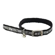Rogz Sparklecat Pin Buckle Reflective Cat Collar Black Small 11mm