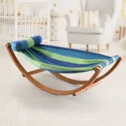 Gardeon Hammock Bed Kids Rocking Timber Chair Outdoor Furniture Wooden Stand NEW