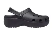 Crocs Women's Classic Platform Clog Sandals (Black)