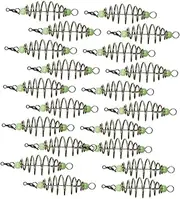 ibasenice Spring Bait Fishing Springs Portable Fishing Feeder Holder Minnow Cage Fishing Lure Carp Fishing Rig Fishing Tackle Bait Throwing Carrier Fishing Bait Basket Carbon Steel