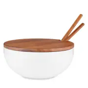 Nambe Duets Salad Bowl & Servers