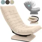 Swivel Floor Chair, 5-Position Adjustable Folding Lazy Sofa Lounger Bed,