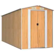 Garden Shed Outdoor Storage Tool Workshop Sheds Light Brown 192x440x223cm