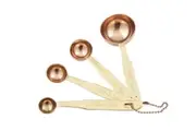 Academy Copper Plated Measuring Spoon with Brass Handles (Set of 4)