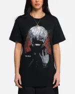 [GOAT CREW] Goat Crew X Tokyo Ghoul Kaneki T-shirt Black - Size M M Black