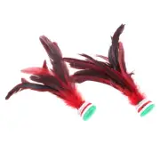 2PCS China Jianzi Colorful Fancy Feather Shuttlecock for Fitness Entertainme-jx