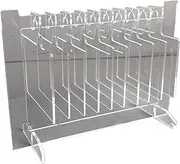Hangers Nail Display, Transparent Nail Art Hanger Display Boards with 10pcs Hanging Hooks, Acrylic Nail Sample Art Showing Stand for Professional Salon False Nail Sample Display