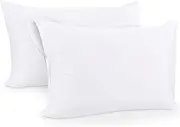 NY Threads Waterproof Pillow Protectors (Set of 2, White), Queen Size Zippered Pillow Covers Anti Bed Bug and Dust Mite Proof Pillow Encasement