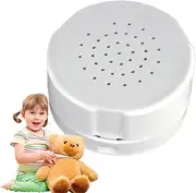 Stuffed Animal Sound Recorder, 60 Seconds Button Sound Box, ABS Material, Reusable Toy Recording Device, Plush Midget Voice Pack, Custom Message Recorder, 1 Count, White, Easy to Use