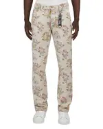 Prps Prim Rose Floral Pattern Slim Straight Fit Pants